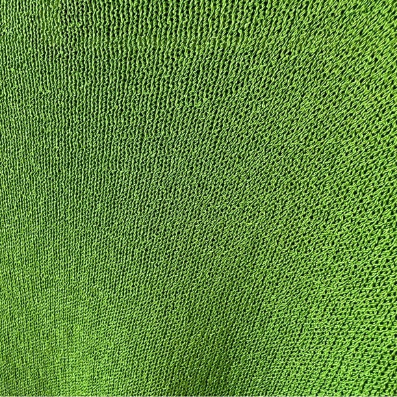 Eileen Fisher Lime Green Crochet Knit Tank Top - Picture 4 of 10